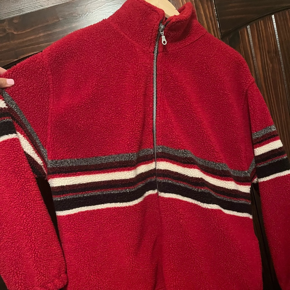 Red vintage quarter zip
